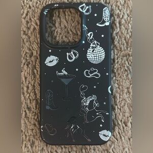 Velvet Caviar iPhone 14 pro Case with Western Design